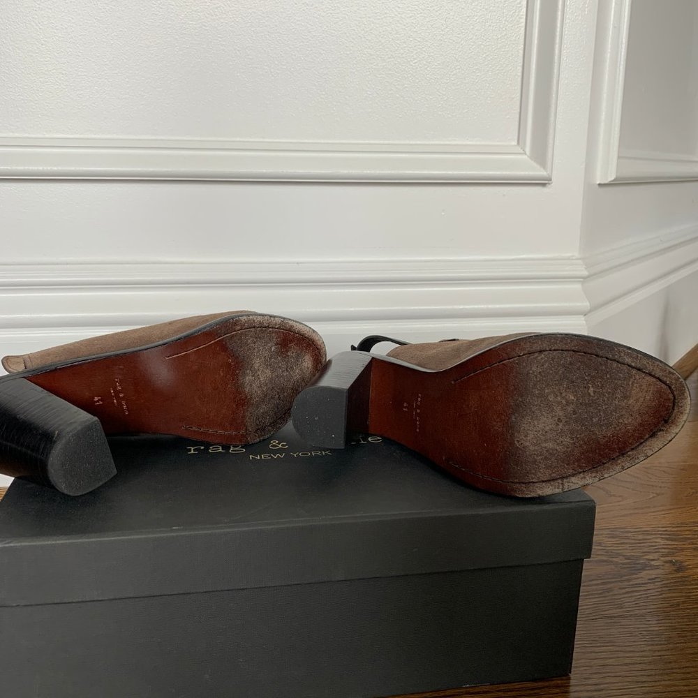 Rag & Bone Suede Open-Toe Booties - image 4